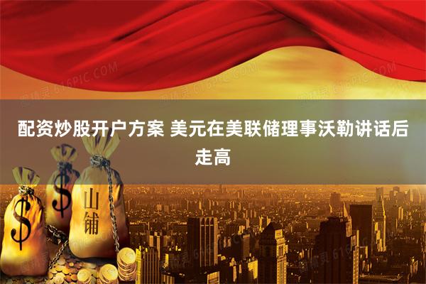 配资炒股开户方案 美元在美联储理事沃勒讲话后走高